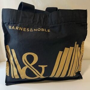 Barnes & Noble Black Tote with Gold Design